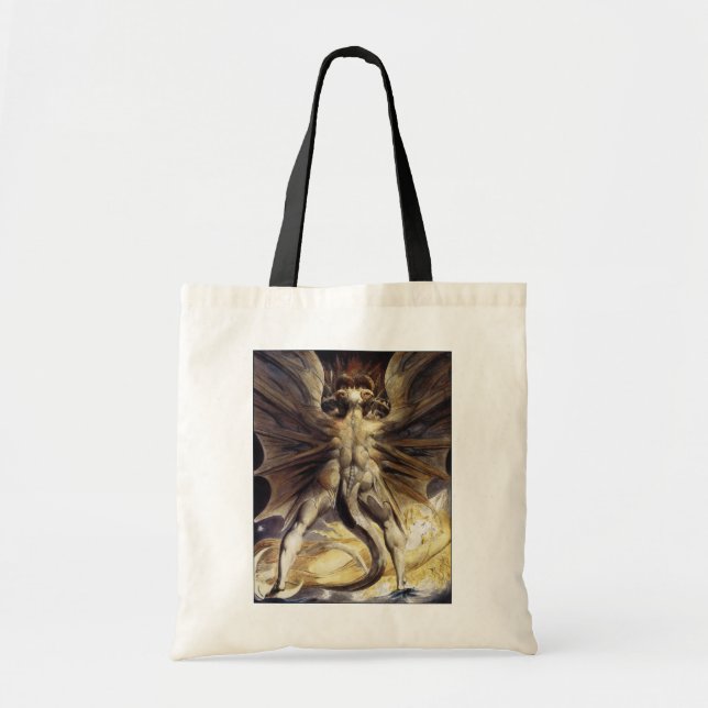 Dragon Bag:  Great Red Dragon by William  Blake Tote Bag (Front)