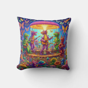 Dragon Band Jam Throw Pillow