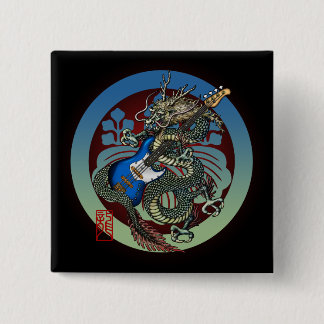 Dragon Bass 04 2 Inch Square Button