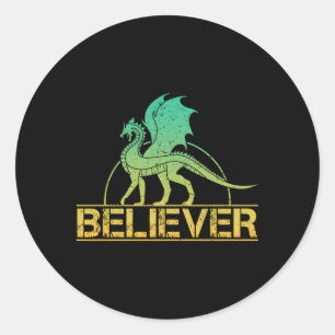 Dragon Believer Fantasy Fan Classic Round Sticker