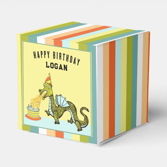 Dragon Birthday Favor Box (Back Side)