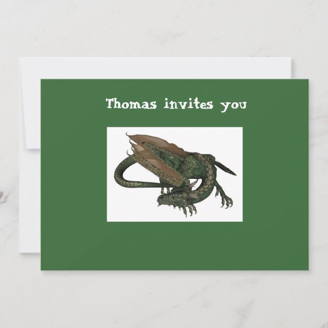Dragon Birthday Invitation (Front)