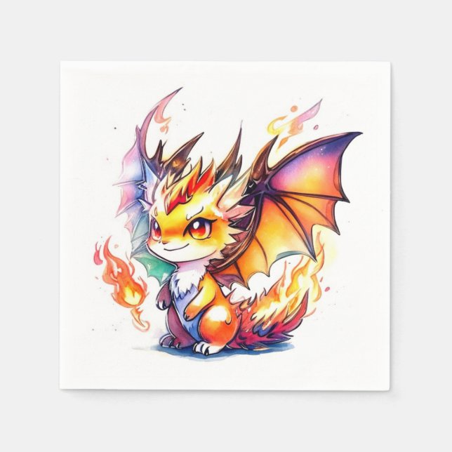 Dragon Birthday Napkin (Front)