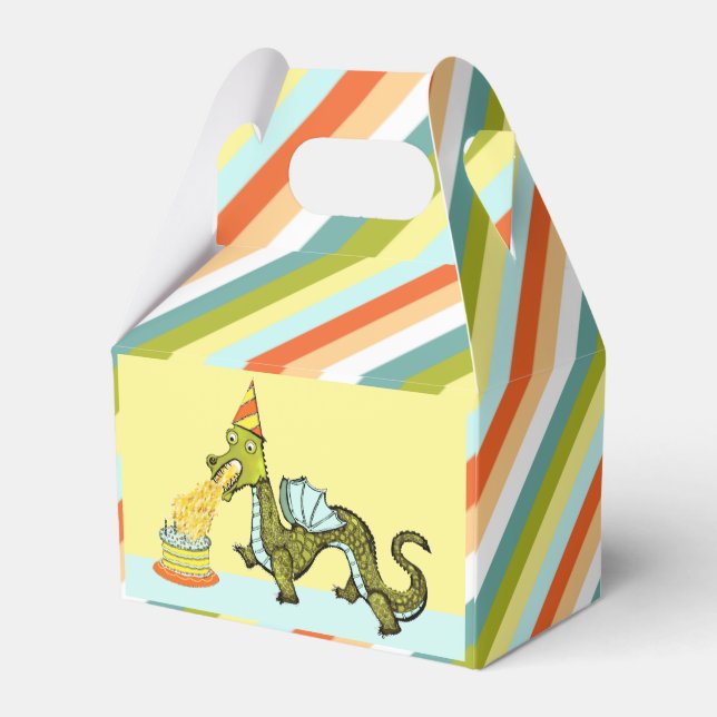 Dragon Birthday Party  Favor Box (Back Side)