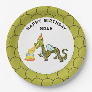 Dragon Birthday Party Paper Plate