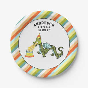 Dragon Birthday Party Paper Plate