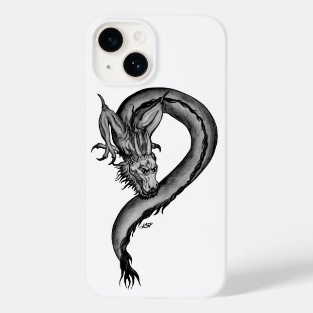 Dragon black and white Design Case-Mate iPhone Case (Back)