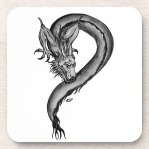 Dragon black and white Design Coaster