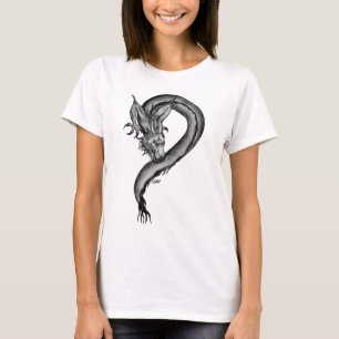 Dragon black and white Design T-Shirt