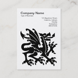 Dragon - Black on White Business Card