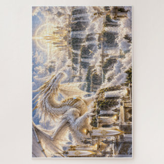 Dragon Blanc Divin – Royaume Céleste Jigsaw Puzzle
