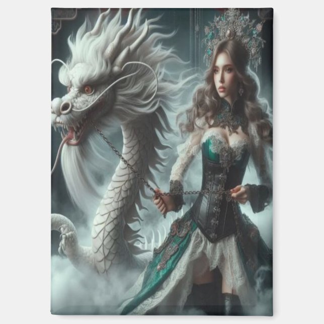 Dragon blanc et aimant tamer (Recto)