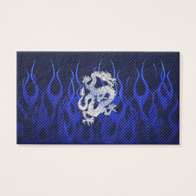 Dragon Bleu dans Chrome Styles de fibre de carbone (Devant)