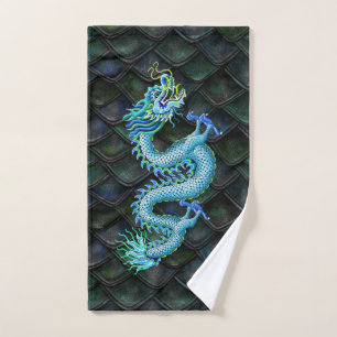 Dragon bleu pour la serviette de canotage de