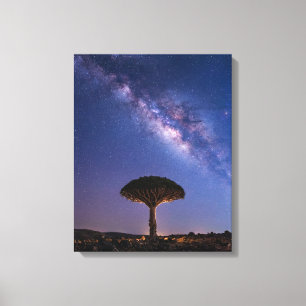 Dragon Blood Tree Milky Way Canvas Ancient Nature Print