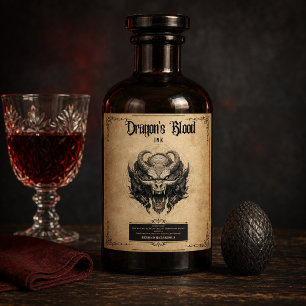 Dragon Blood: Unleash the Magic with This Mystical Wine Label