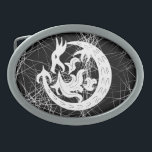 Dragon Blowing Fire Belt Buckle<br><div class="desc">Tribal art. Dragon blowing fire. Black and White.</div>