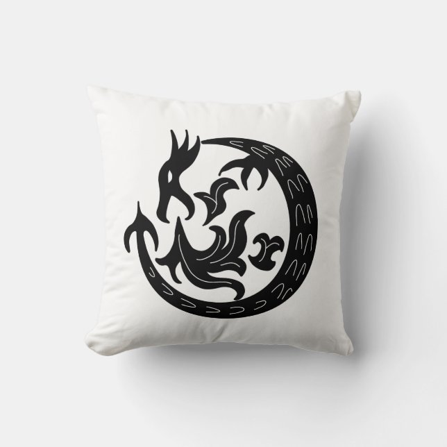 Dragon Blowing Fire  Throw Pillow (Front)
