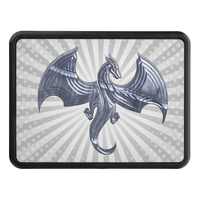 Dragon Blue Floral Hitch Cover (Front)