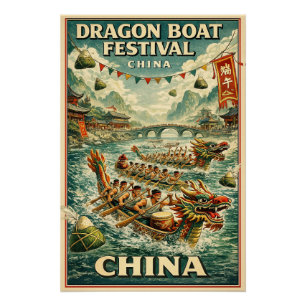 Dragon Boat Festival (Duanwu Festival) in China Poster