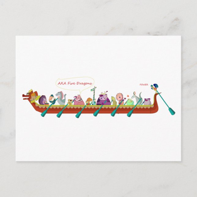 Dragon Boat - Fire Dragons Postcard (Front)