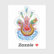 Dragon Boat Logo with Red Maple Leaf