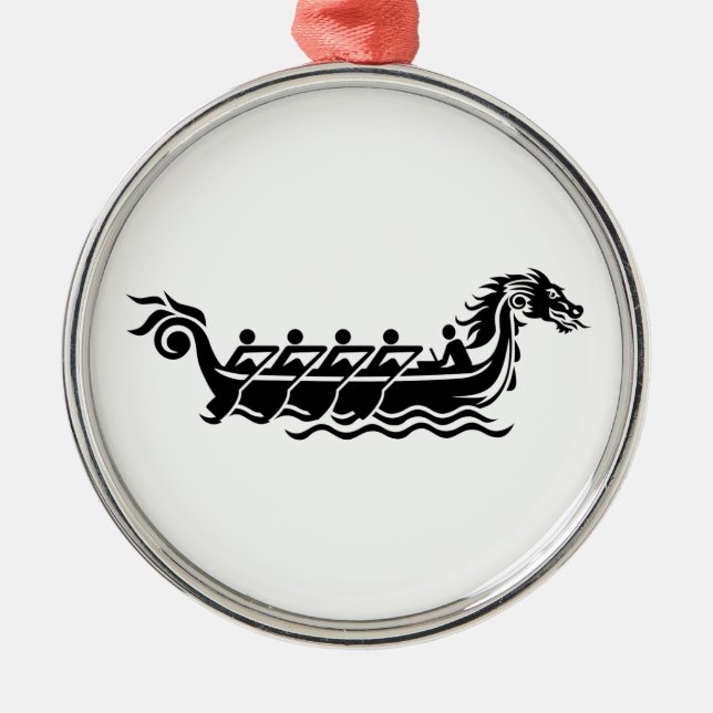 Dragon boat metal ornament (Front)