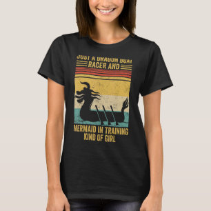 Dragon Boat Racer and Mermaid In Training Race Pad T-Shirt