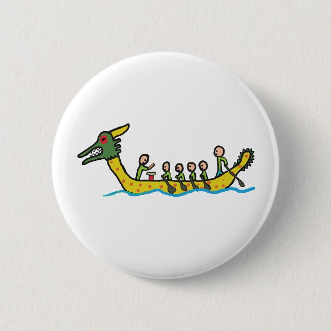 Dragon Boat Racing 2 Inch Round Button (Front)