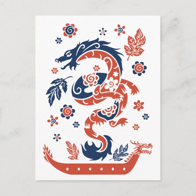 Dragon Boat Racing Design Postcard (Front)