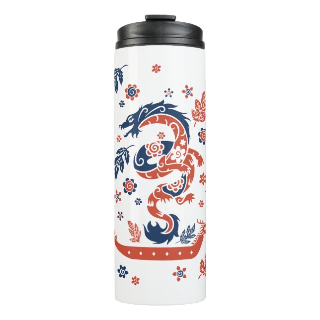 Dragon Boat Racing Design Thermal Tumbler (Front)