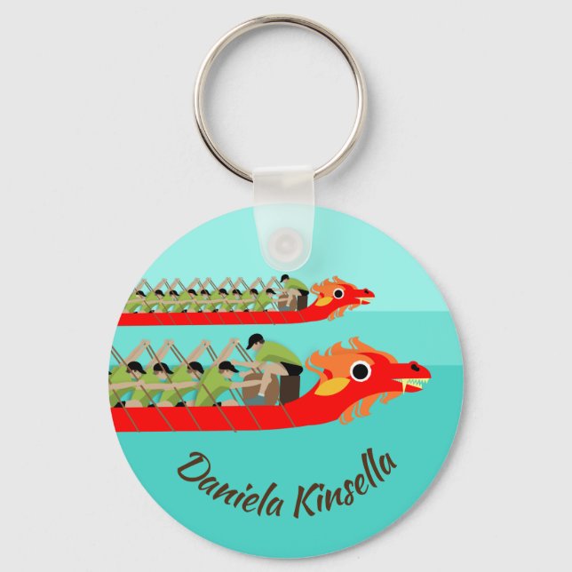 Dragon Boat Racing Keychain (Front)