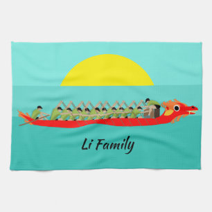 Dragon Boat Racing Kitchen Towel