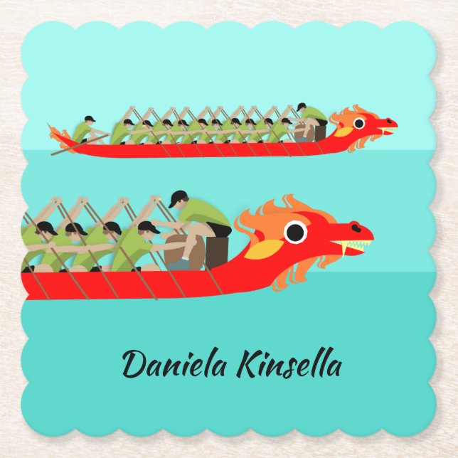 Dragon Boat Racing Paper Coaster (Front)