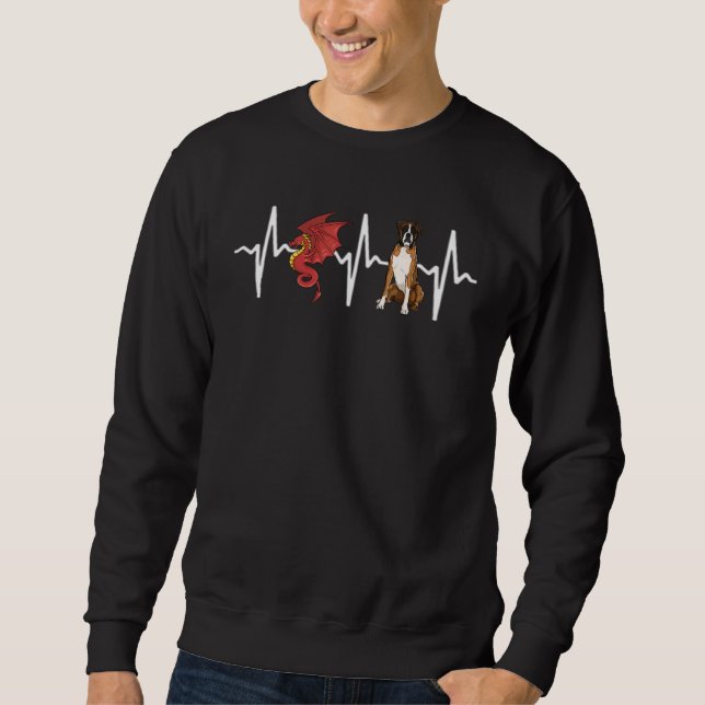 Dragon Boxer Heartbeat Dog Sweatshirt (Front)