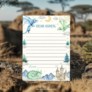 Dragon Boy Birthday Time Capsule Note Message Card