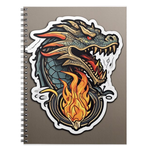 Dragon Breathing Fire Notebook (Front)