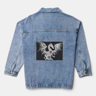 Dragon Brodé Denim Delight : Veste pour femmes