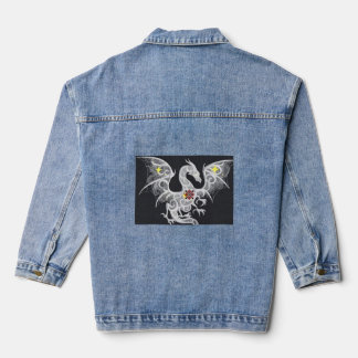 Dragon Brodé Denim Delight : Veste pour femmes