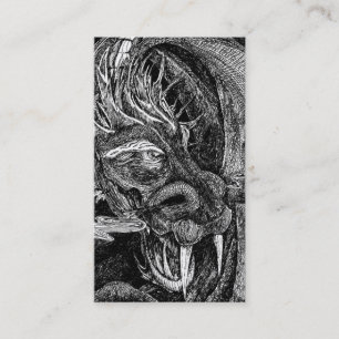 Dragon business card template portrait