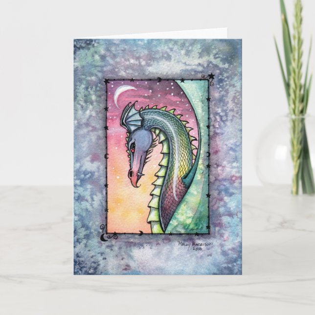 Dragon Card 'Dragon at Dusk' Molly Harrison (Front)