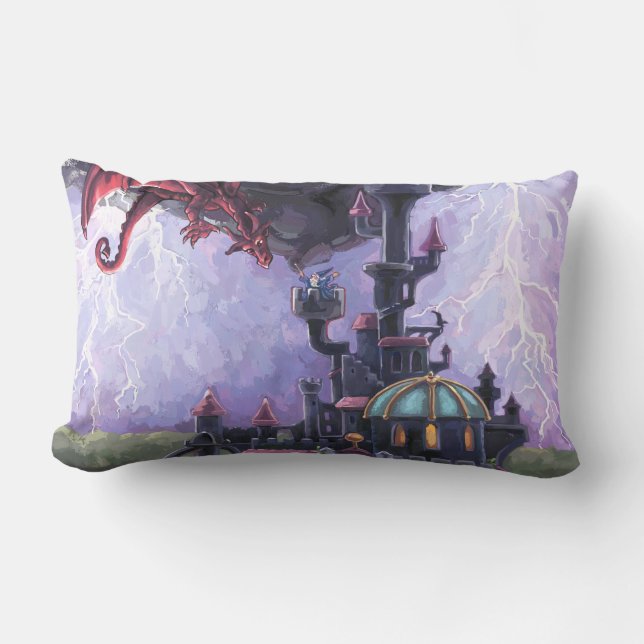 Dragon Castle Lumbar Pillow (Front)