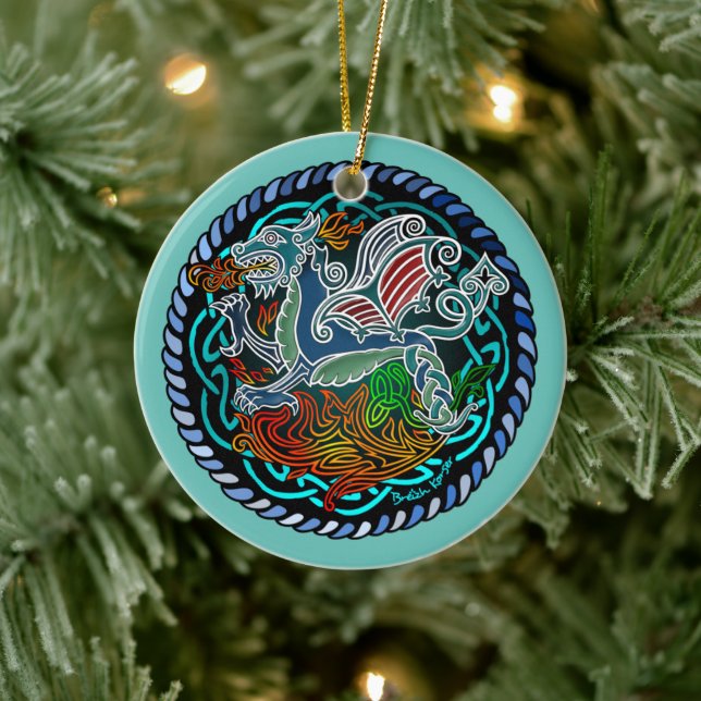Dragon celtique ceramic ornament (Tree)