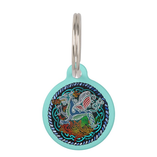 Dragon celtique pet tag (Front)
