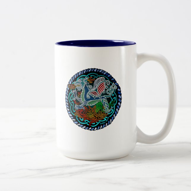 Dragon celtique Two-Tone coffee mug (Right)