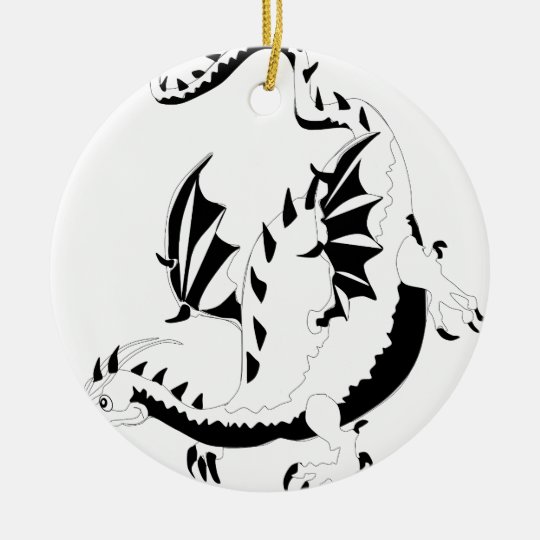dragon ceramic ornament