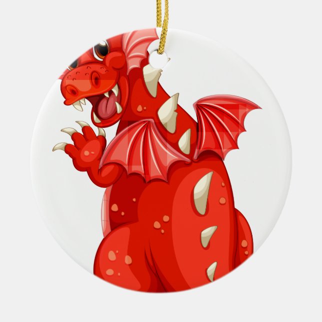 Dragon Ceramic Ornament (Front)