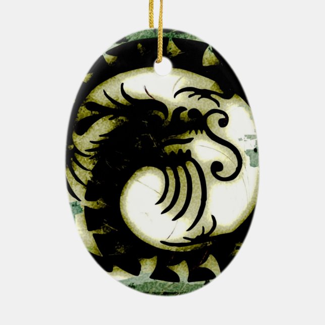 Dragon Ceramic Ornament (Back)
