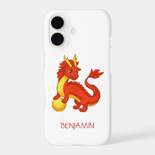 Dragon Chinois Rouge Nom Personnalisé