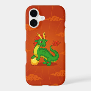 Dragon Chinois Vert Nom Personnalisé Rouge